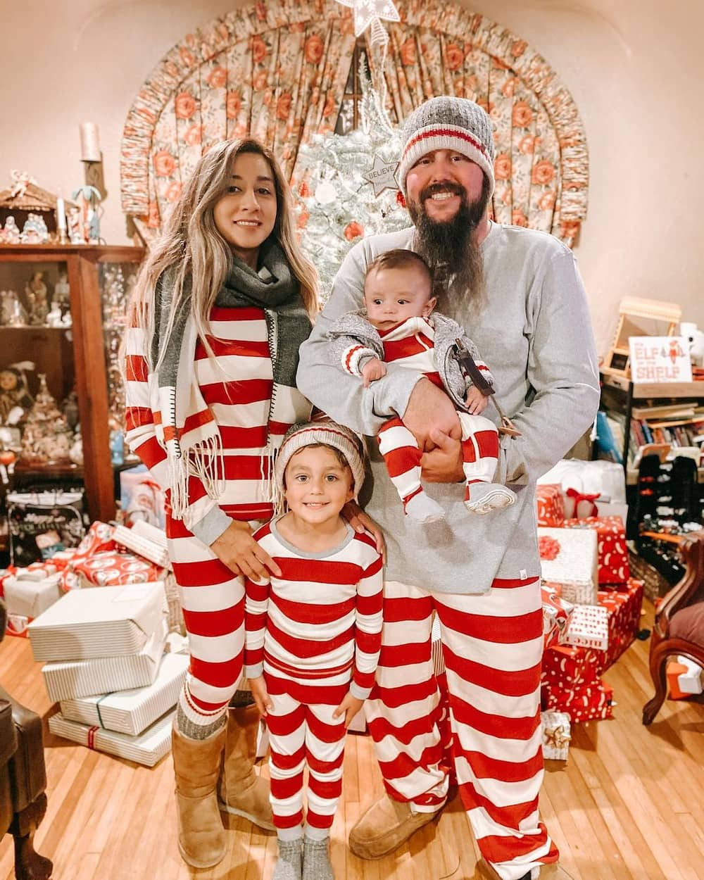 Red and white striped PJs