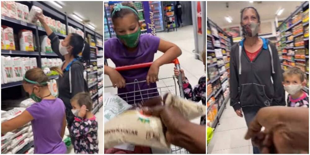 Video shows moment woman who had gone to get maize for her kids was gifted open cheque and cash by stranger