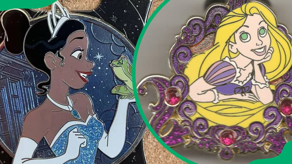 The Disney Tiana Profile and the Disney Girls Rapunzel Chaser Pins