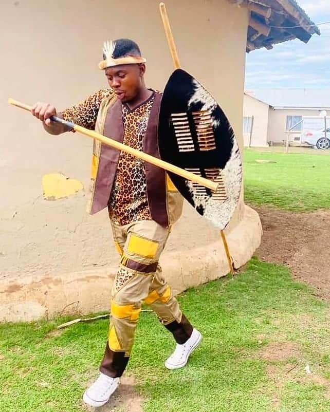 Traditional Zulu-themed attire, but make it casual