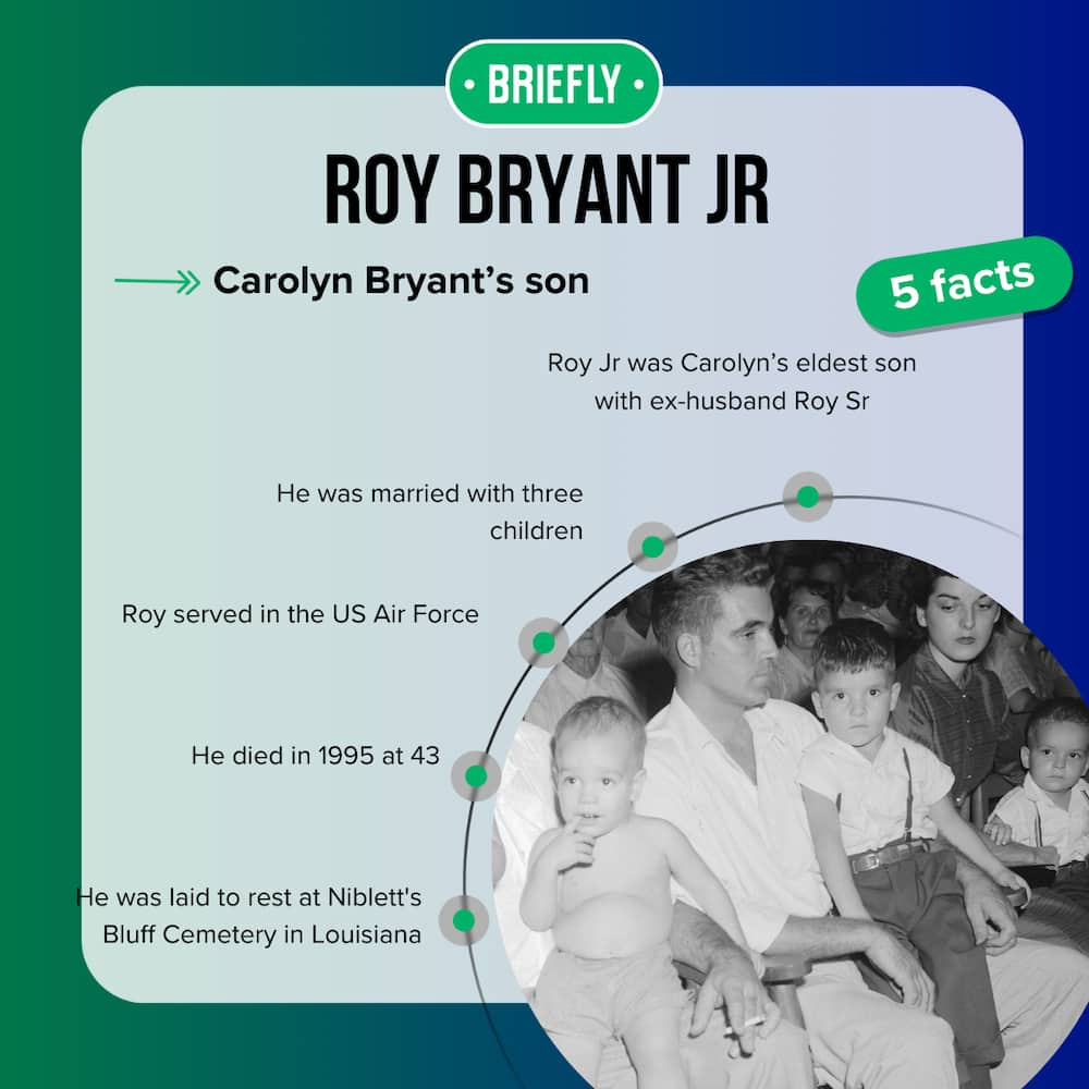 Who is Roy Bryant Jr., the son of Carolyn Bryant? Top facts - Briefly.co.za