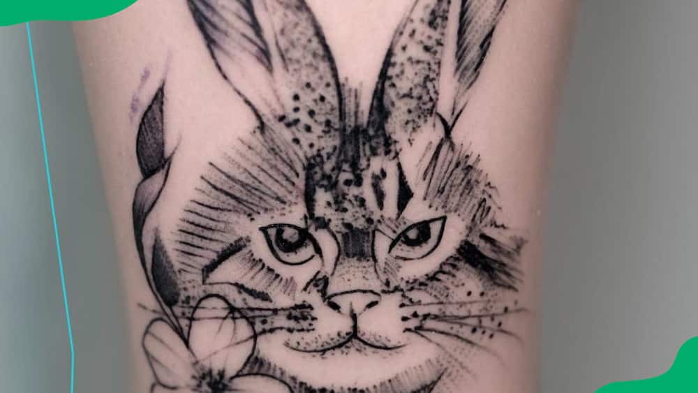 Cat bunny tattoo