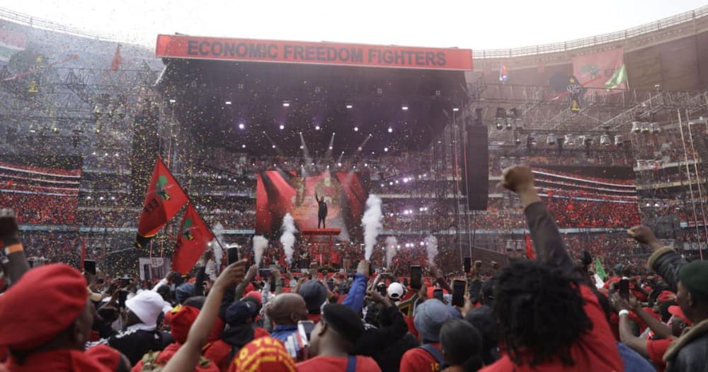 The EFF has expressed condolences for a supporter who fell to his death at the 10th-anniversary celebration at FNB stadium