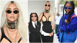 Kim Kardashian, daughter North West twin in matching nose rings during Paris Fashion Week