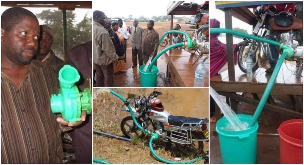 Amazing Photos Show Okada's Engine Serving as Pumping Machine for Farmers, People Praise it