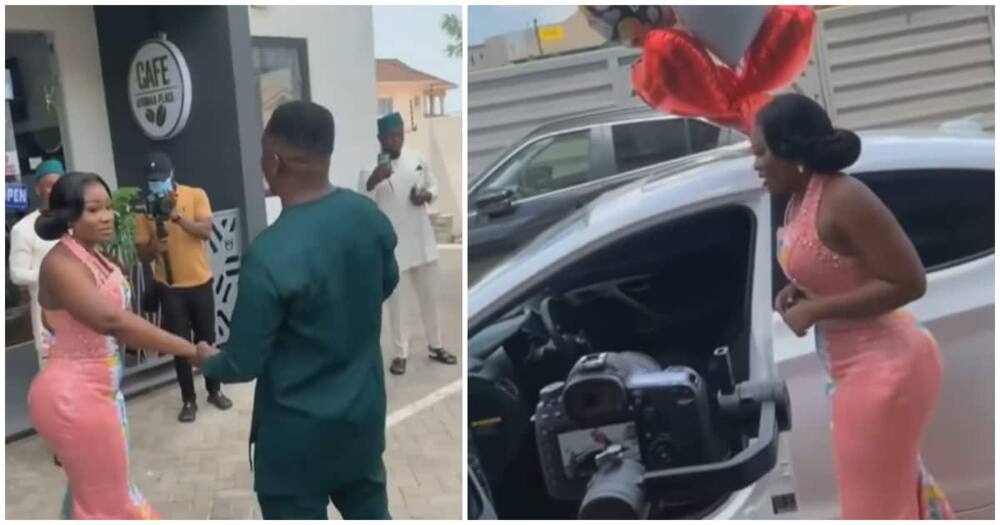 Ghanaian bride gets gifted car on her traditional day