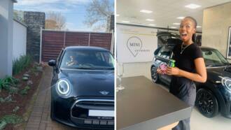 Parents surprise daughter with snazzy new Mini Cooper, Mzansi peeps begging to be adopted