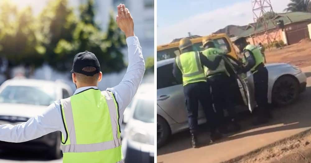 Three Short Traffic Cops Were No Match for a Big Man When They Pulled Him Over and Tweeps Found It Hilarious