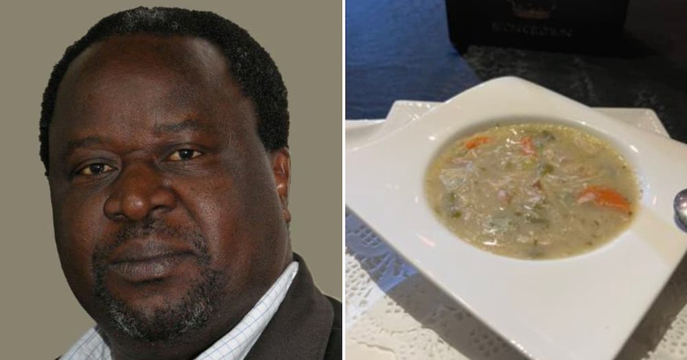 Tito Mboweni and his chicken soup for dinner