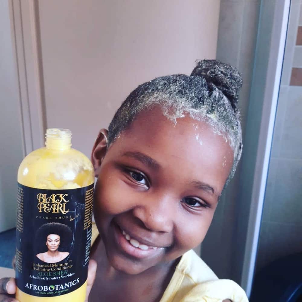 Pearl Thusi hair products and hair care regimen
