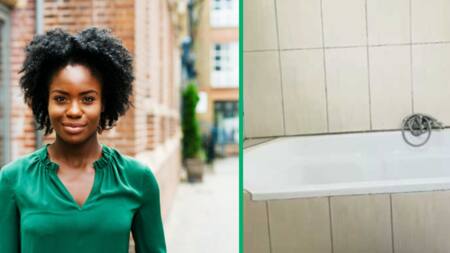 Woman wows Mzansi with budget-friendly bathroom renovation plug