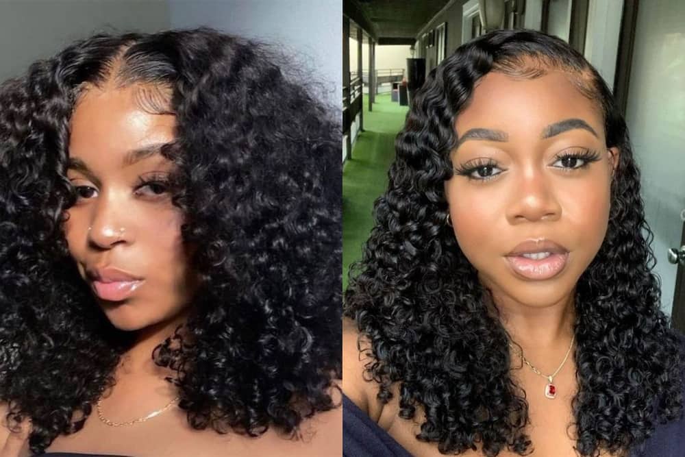Gel up hairstyles with curly weave
