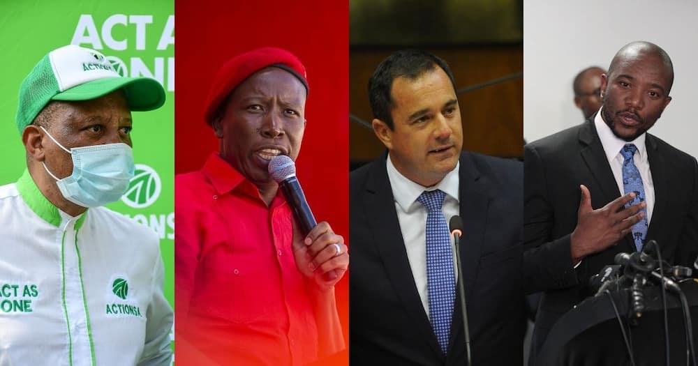 Action SA, EFF, DA, One SA, Herman Mashaba, Julius Malema, John Steenhuisen, Mmusi Maimane, elections
