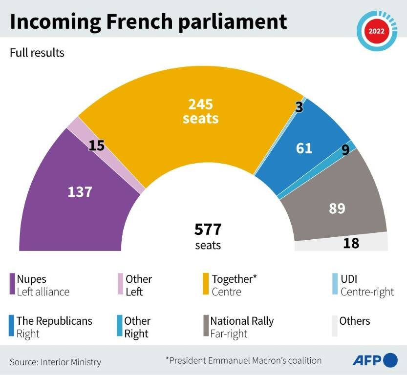 Incoming French parliament