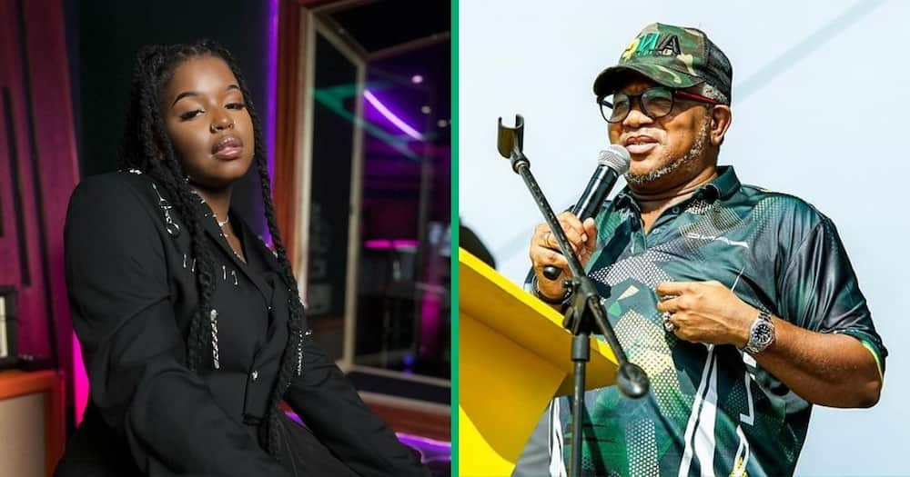 Nkosazana Daughter danced with Fikile Mbalula at the ANCYL rally