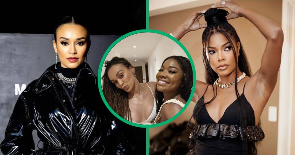 South African actress Pearl Thusi and American A-Lister Gabrielle Union serving friendship goals.