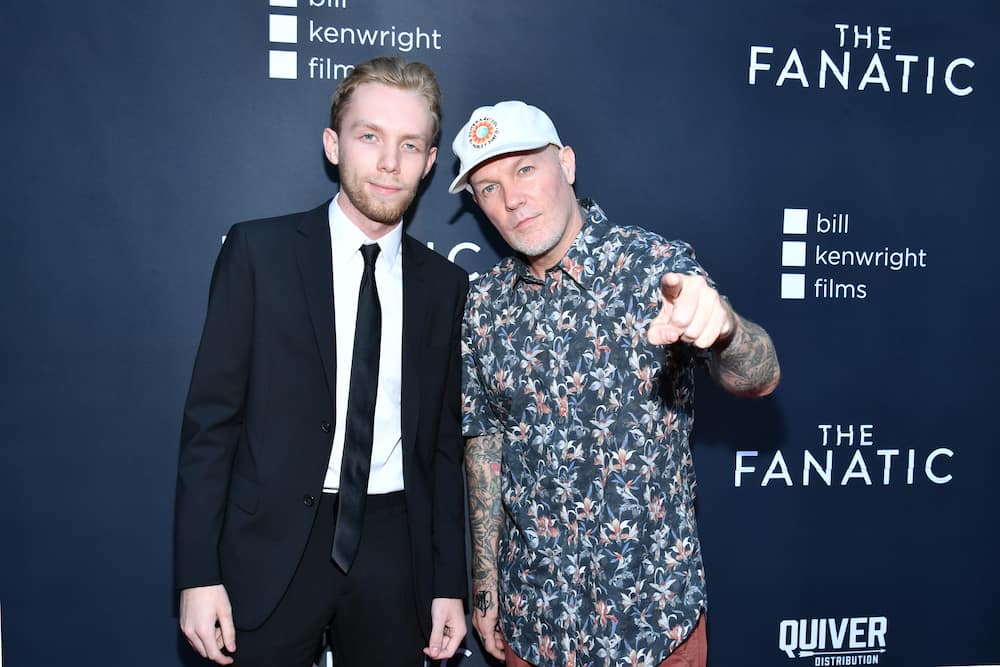 Fred Durst and his son Dallas during the premiere of The Fanatic at the Egyptian Theatre on 22 August 2019 in Hollywood.