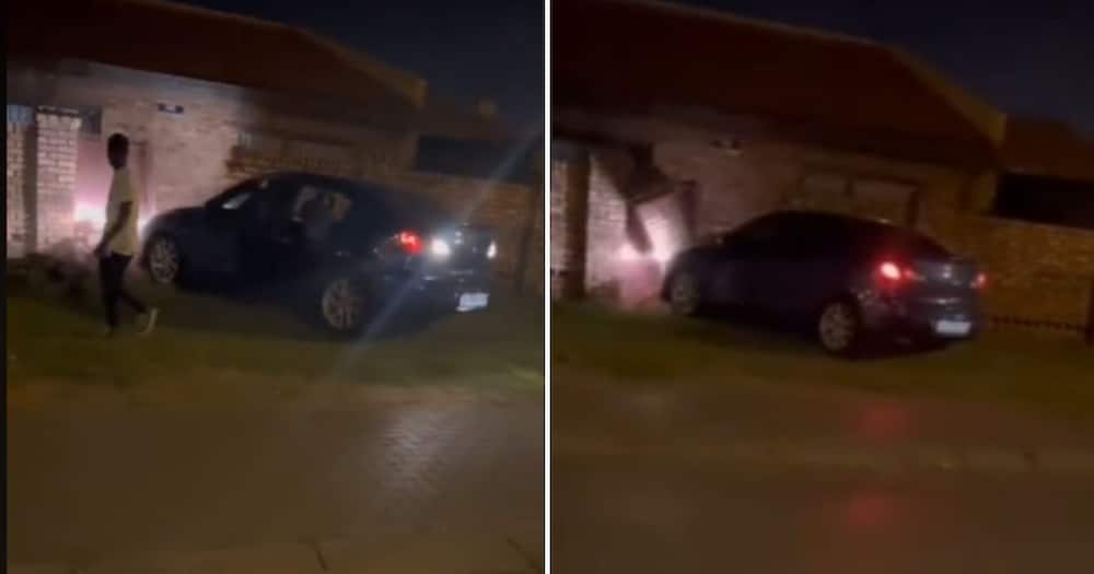 Mazda driver crashes into a wall