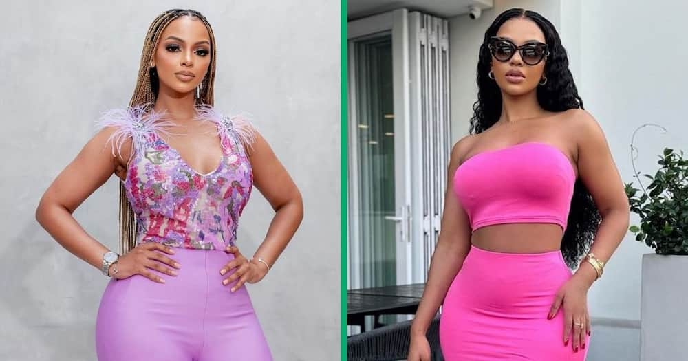 Mihlali Ndamase showed off her boxing drill
