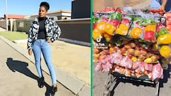 Young woman selling vegetables on South African streets gets encouraged