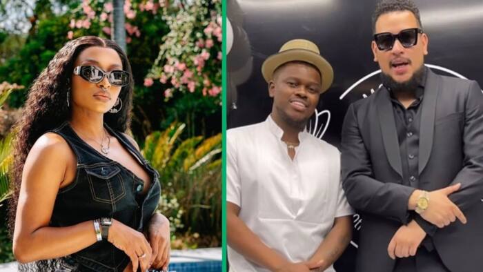 DJ Zinhle reacts to Murdah Bongz' tribute post to AKA, Mzansi fawns over the couple: "He's a keeper"