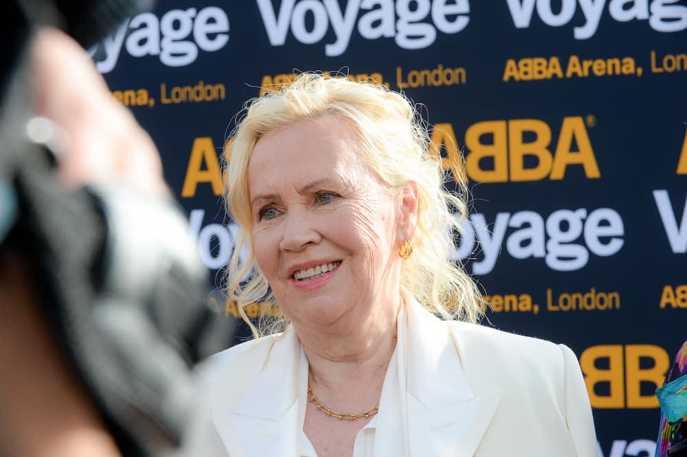 Agnetha Fältskog attends the first performance of ABBA's Voyage