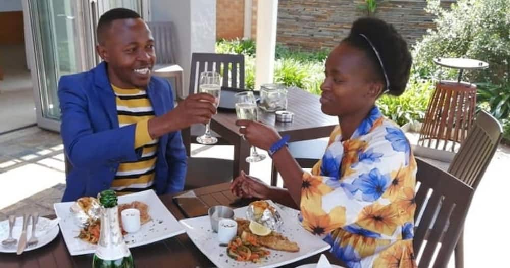 Proud husband Maredi Morema celebrates with his wife, Salome, and has inspired Mzansi. Image: Facebook