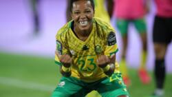 Is Nthabiseng Majiya the youngest player at Banyana Banyana? What is her age?
