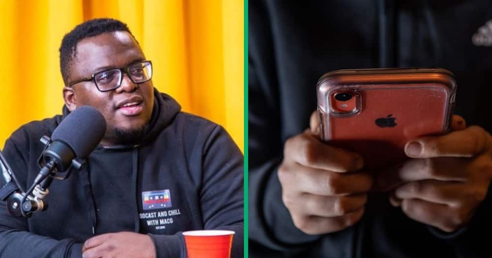 'Podcast and Chill' host Sol Phenduka is shocked by iPhone cellphone theft.