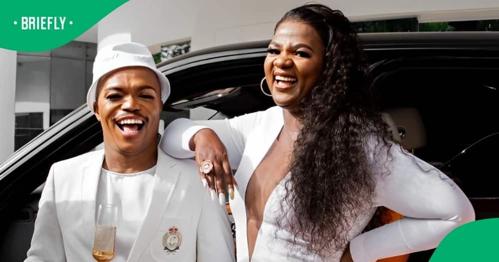 Somizi and Shauwn Mkhize showed off their LV bags.