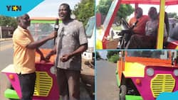 Man who used to make toy cars with cans as a child builds self-made moving vehicle