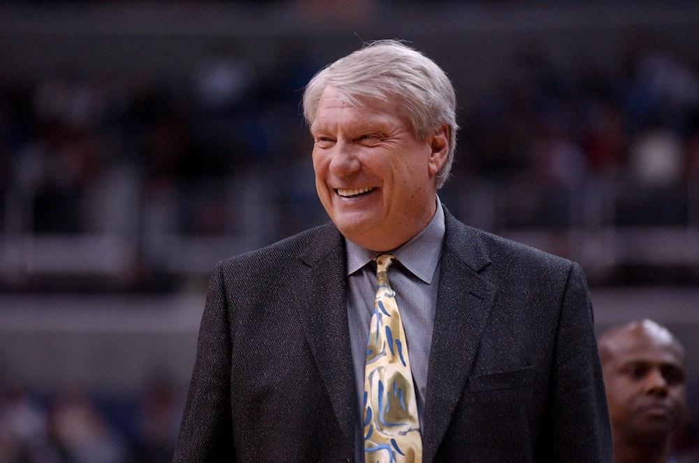 Don Nelson watches the game against the Washington Wizards at the MCI Center in Washington, DC