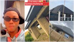 Man builds 2 flats over 4 years and furnishes his crib, netizens congratulate him on hard work in TikTok video