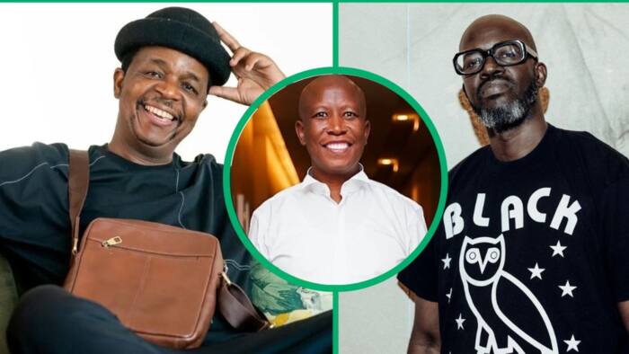 Visuals of Black Coffee's vinyl party with Julius Malema and Oskido goes viral