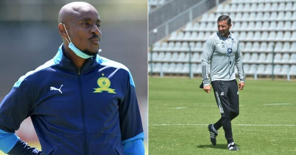 Coach Rhulani Mokwena is credited for guiding Mamelodi Sundowns over his former employers, Orlando Pirates. image: Twitter