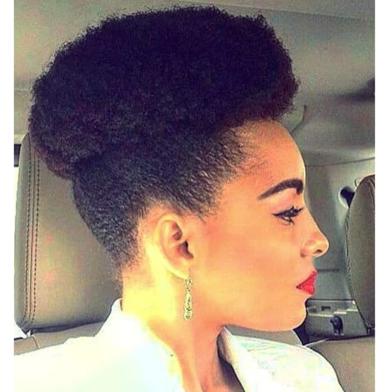 41 Cute hairstyles for short curly hair black for Round Face