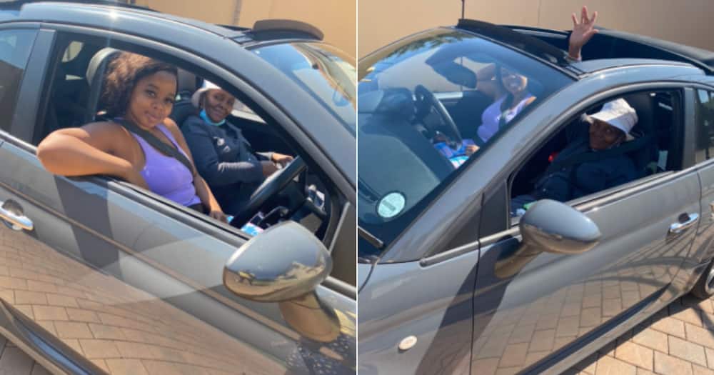 Beautiful woman shares pictures of her first car ride with Gogo