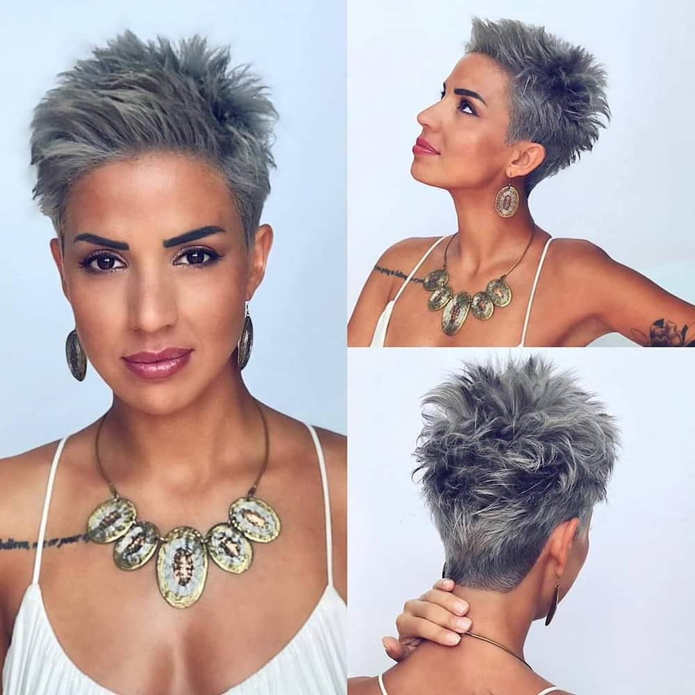 super short hair women