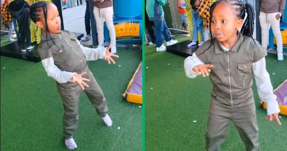 Little girl channels Konka vibe at kiddies playground birthday party