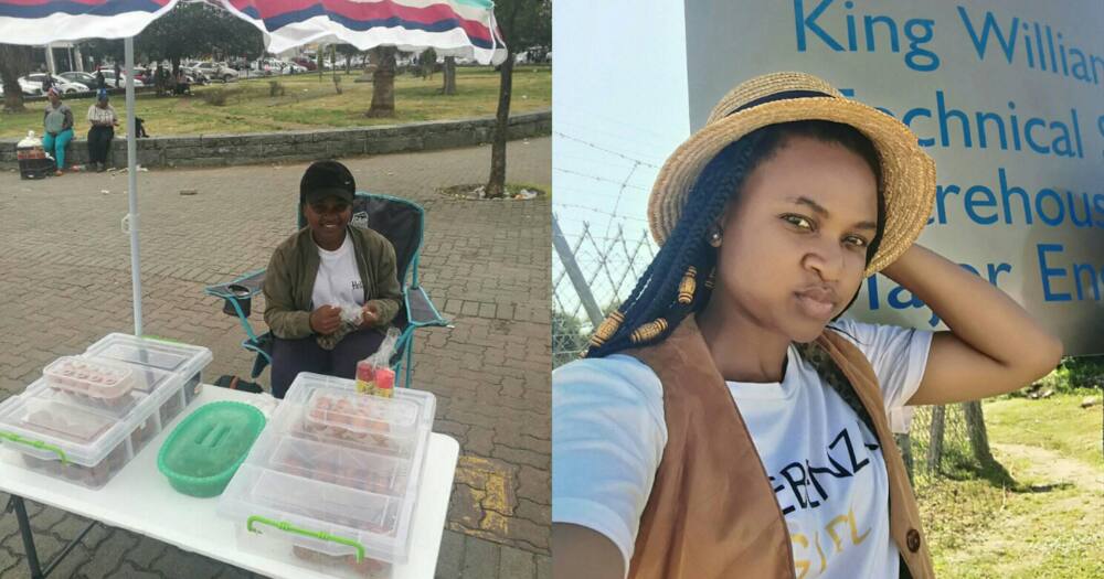 R44 374, NSFAS, 3rd-year law student, street hawker