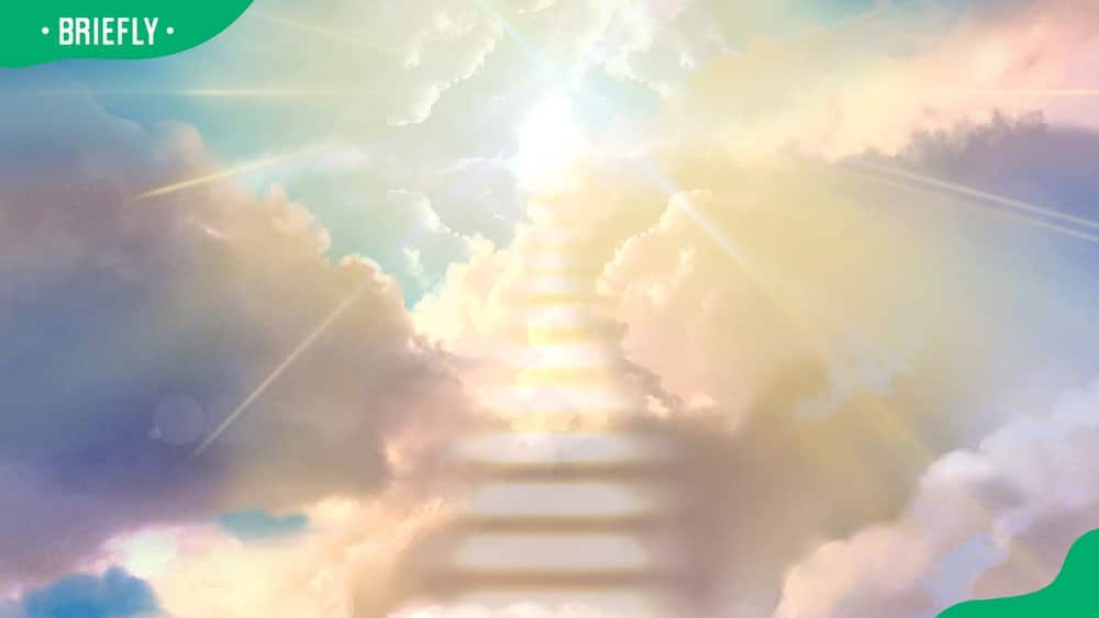 A heavenly cloud staircase