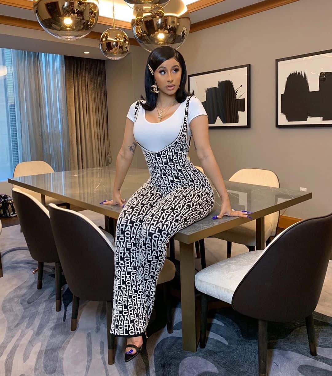 cardi b casual outfits