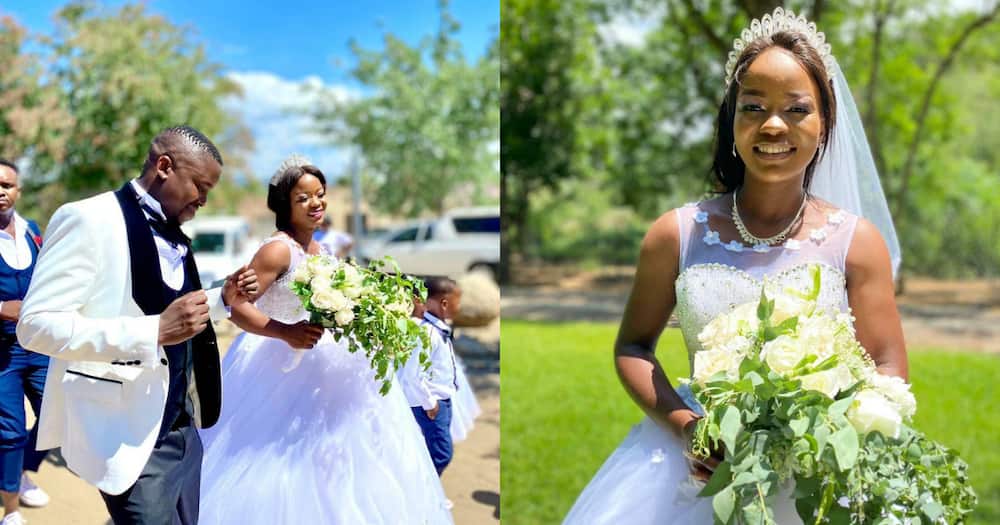 Mzansi swoons over stunning pics of newlyweds, "Oh that's beautiful"