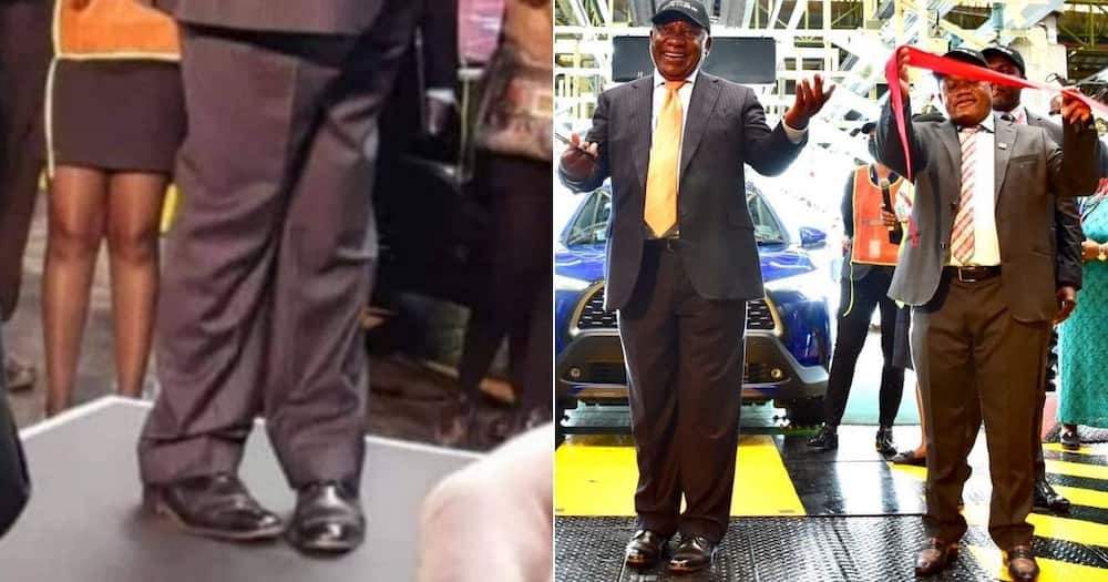 Mzansi, Hilariously Identifies, President Cyril Ramaphosa, by Looking at His, Legs