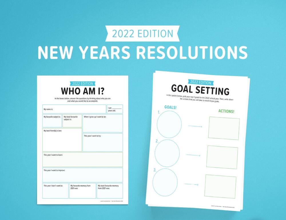 new years resolution 2022 worksheet