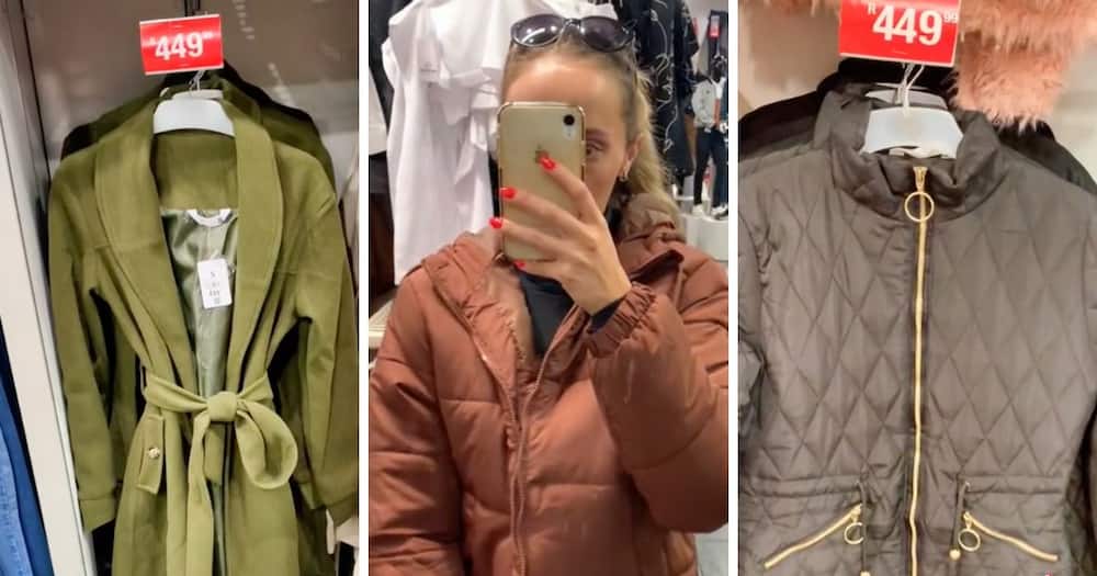 Young woman does Mr Price winter haul
