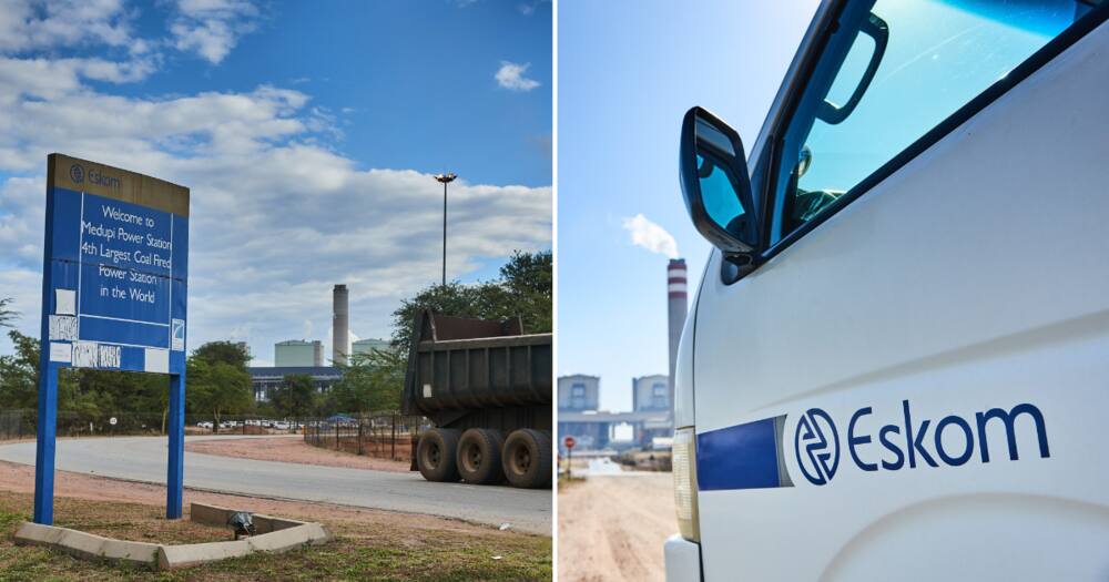 A coal delivery truck departs the Eskom Holdings SOC Ltd. Medupi coal-fired power station in Lephalale, South Africa