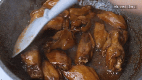 Preparing sticky chicken wings with Coke