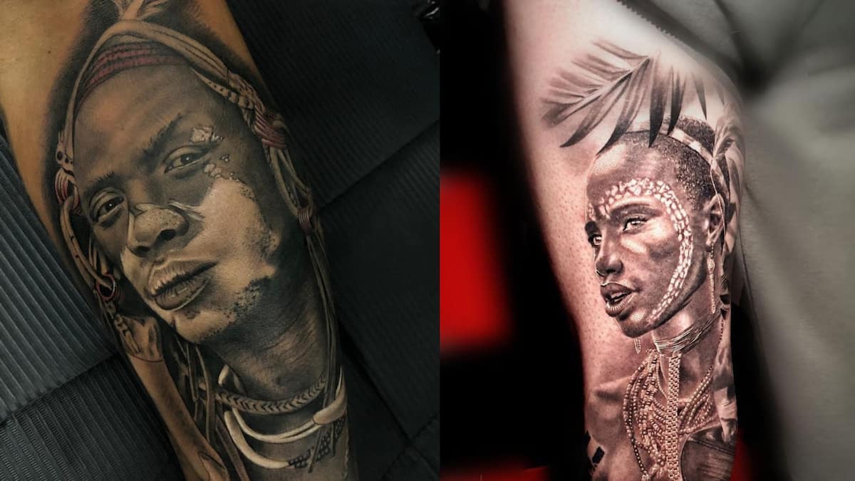 Nibiru Tattoo Art - African MASK , healed , foto send by client :) thanks  for thé trust And see u soon :) 🙏🙏 done by @andrefernandez_tattooart .  #inked #tattoo #tatuagem #tattoomag #