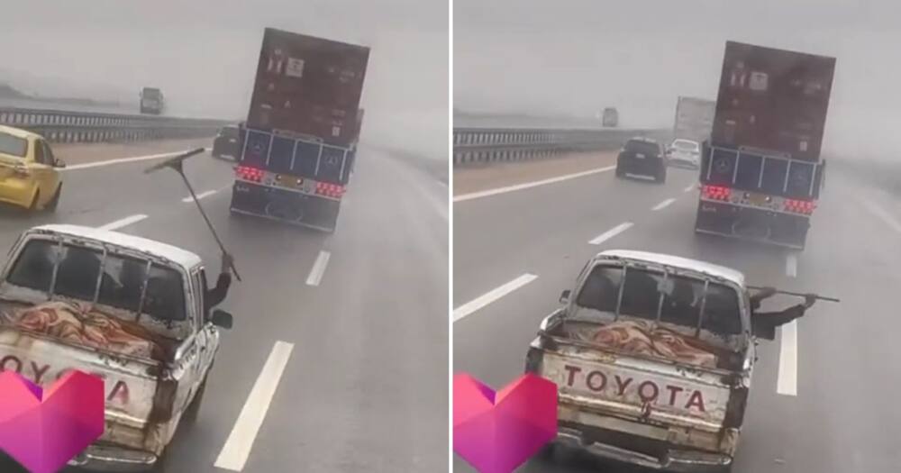 A video of a man manually wiping a Toyota windscreen with window wiper has gone viral on TikTok